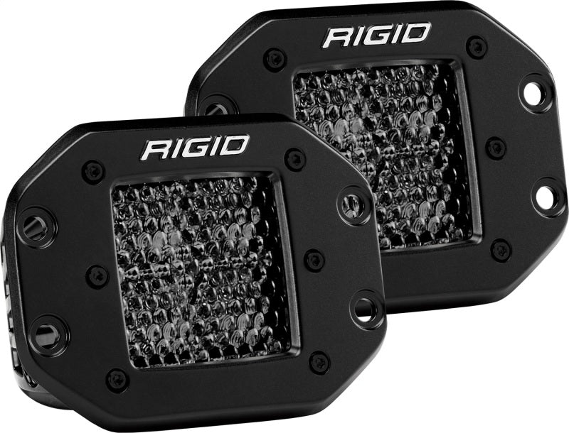 Rigid Industries D Series PRO Midnight Edition - Spot - Diffused - Pair - eliteracefab.com