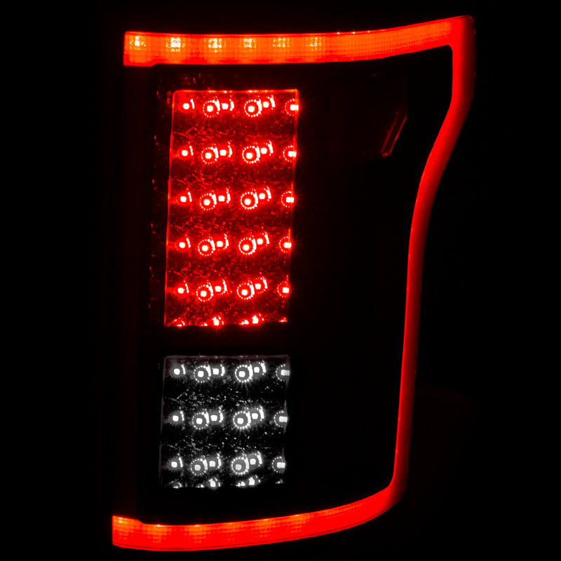 ANZO USA Ford F-150 Led Taillights Red/Smoke; 2015-2017 - eliteracefab.com