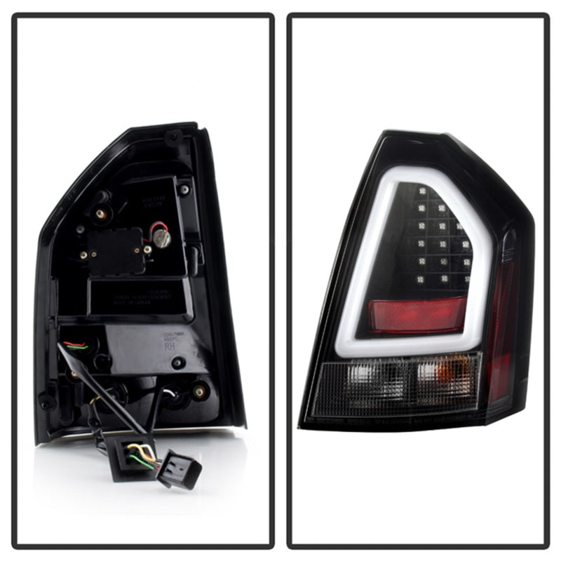 Spyder Chrysler 300C 05-07 V2 Light Bar LED Tail Lights - Black ALT-YD-C305V2-LED-BK - eliteracefab.com