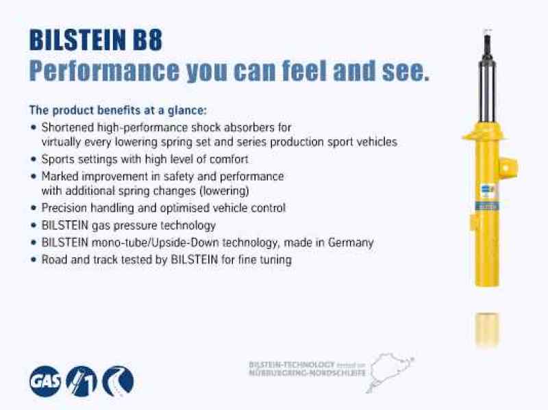 Bilstein B8 Performance Plus 12-14 Bmw 328I / 13-15 320I Rear Monotube Shock - eliteracefab.com