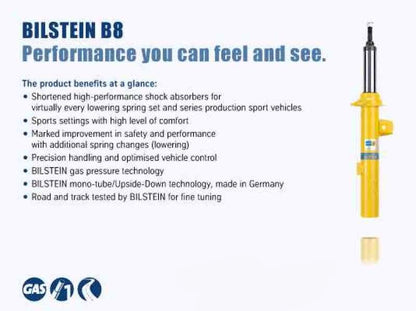 Bilstein B8 Performance Plus 11-16 Ford Fiesta SE L4 1.6L Front Left Monotube Shock - eliteracefab.com