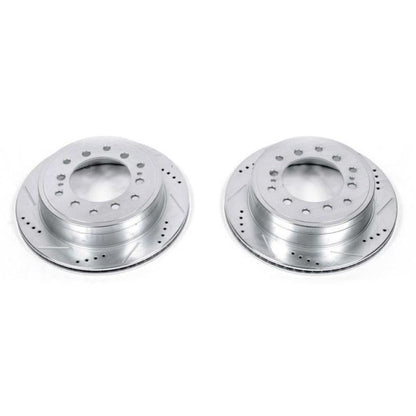 Power Stop 10-19 Lexus GX460 Rear Evolution Drilled & Slotted Rotors - Pair PowerStop
