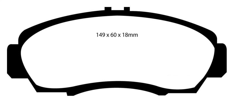 EBC 01-03 Acura CL 3.2 Redstuff Front Brake Pads - eliteracefab.com