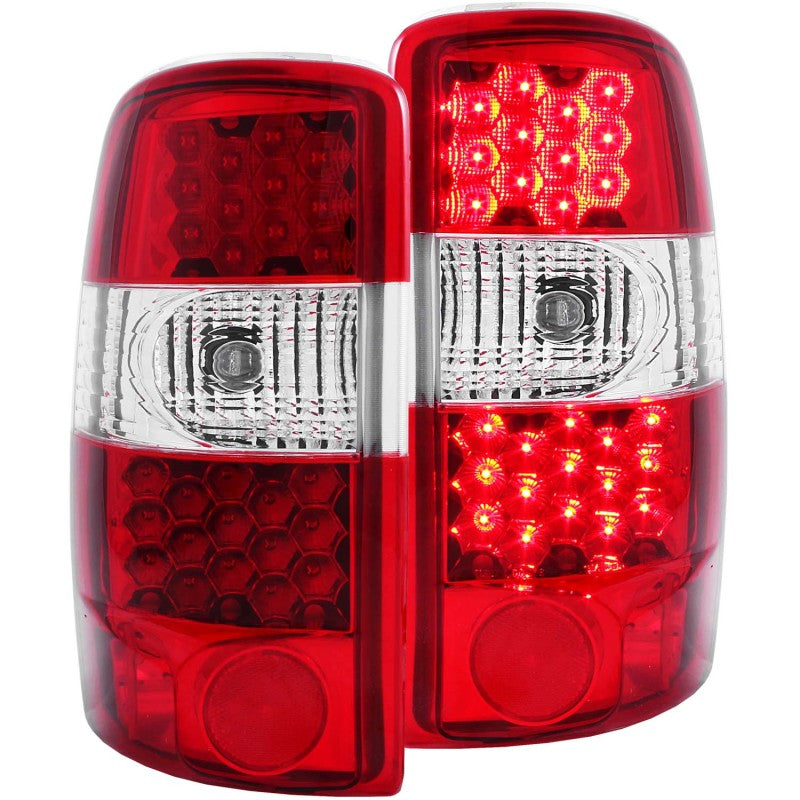 ANZO 2000-2006 Chevrolet Suburban LED Taillights Red/Clear - eliteracefab.com