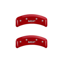 Load image into Gallery viewer, MGP 4 Caliper Covers Engraved Front &amp; Rear MGP Red finish silver ch MGP