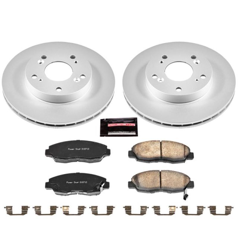 Power Stop 06-11 Honda Civic Front Z17 Evolution Geomet Coated Brake Kit - eliteracefab.com