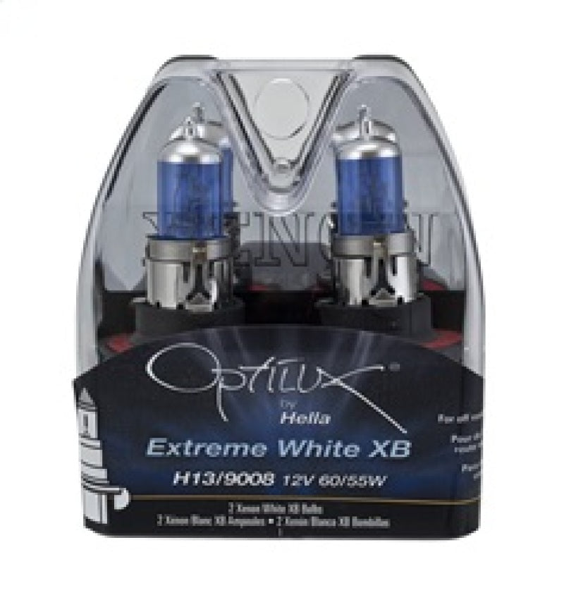 Hella Optilux H13/9008 12V 60/55W XB Xenon White Bulbs (Pair) - eliteracefab.com