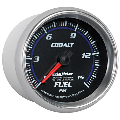 Autometer Cobalt 2-5/8in  Mechanical Fuel Pressure Gauge 0-15 PSI 7911