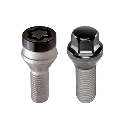 McGard 5 Lug Hex Install Kit w/Locks (Cone Seat Bolt) M14X1.25 / 17mm Hex / 27.5mm Shank L. - Black - eliteracefab.com