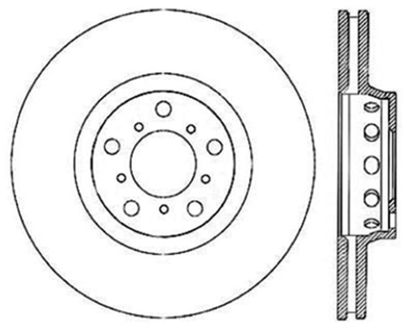 StopTech 00-03 BMW M5 (E39) Slotted & Drilled Left Front Rotor Stoptech