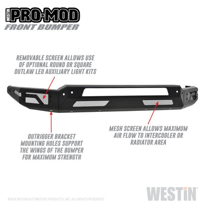 Westin 2010-2019 Dodge Ram 2500/3500 ( Old Body Style )  Pro-Mod Front Bumper Westin