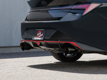 aFe Takeda Hyundai Elantra N 22-23 L4-2.0L (t) 3in SS Axle-Back Exhaust System w/ Black Tips aFe