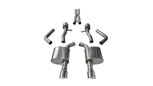 Corsa 15-16 Dodge Charger SRT / Scat Pack / R/T 6.4L Polished Sport Cat-Back Exhaust - eliteracefab.com