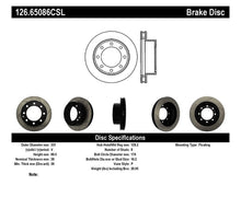 Load image into Gallery viewer, STOPTECH POWER SLOT 00-05 FORD EXCURSION / 99-04 F250/F350 FRONT LEFT SLOTTED CRYO BRAKE ROTOR, 126.65086CSL - eliteracefab.com