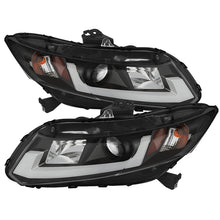 Load image into Gallery viewer, Spyder Honda Civic 2012-2014 Projector Headlights - Light Bar DRL Black PRO-YD-HC12-DRL-BK - eliteracefab.com