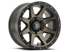 ICON Rebound 17x8.5 6x5.5 0mm Offset 4.75in BS 106.1mm Bore Bronze Wheel - eliteracefab.com