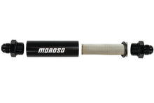 Load image into Gallery viewer, Moroso In-Line Fuel Filter - 6.5in -10An - 40 Micron SS Filter - Aluminum