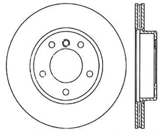 StopTech Power Slot 96-02 BMW Z3 / 03-01/06 Z4 (E86) / 3 Series Front Right Cryo Slotted Rotor Stoptech