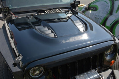 DV8 Offroad 07-18 Jeep Wrangler JK Rubicon 10th Anniversary Replica Hood - eliteracefab.com