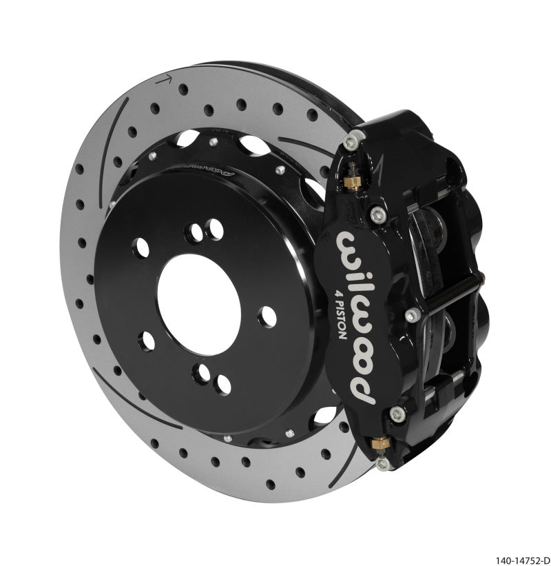 Wilwood Narrow Superlite 4R Rear Kit 12.88in Drilled/Slotted Black 00-06 BMW M3 E46 Wilwood