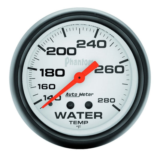 Autometer Phantom 66mm 140-280 Deg F Mechanical Water Temperature Gauge 5831