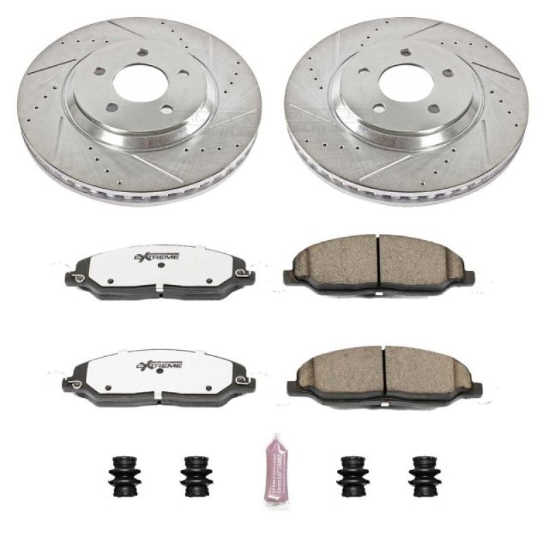 Power Stop 05-10 Ford Mustang Front Z26 Street Warrior Brake Kit - eliteracefab.com