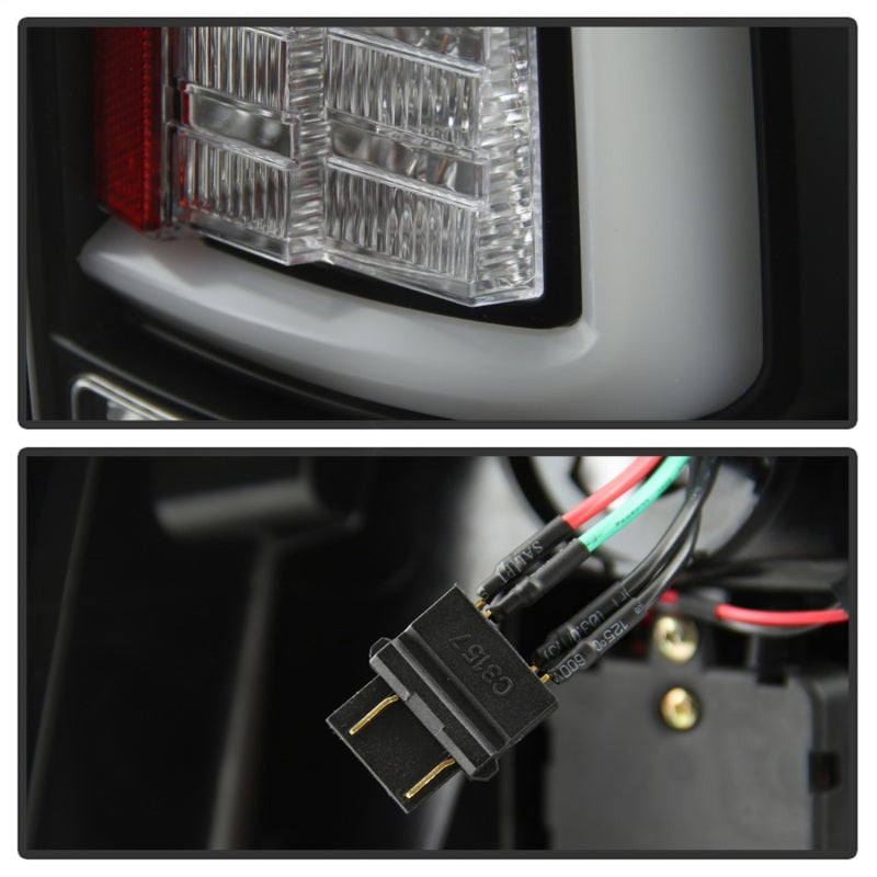 Spyder 09-16 Dodge Ram 1500 Light Bar LED Tail Lights - Black ALT-YD-DRAM09V2-LED-BK - eliteracefab.com