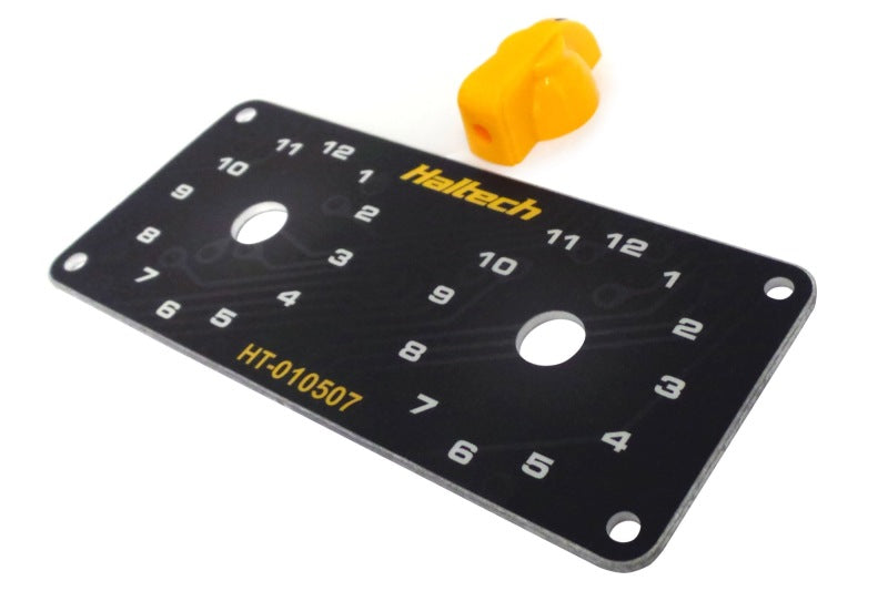 Haltech Dual Switch Panel Kit w/Yellow Knob - eliteracefab.com