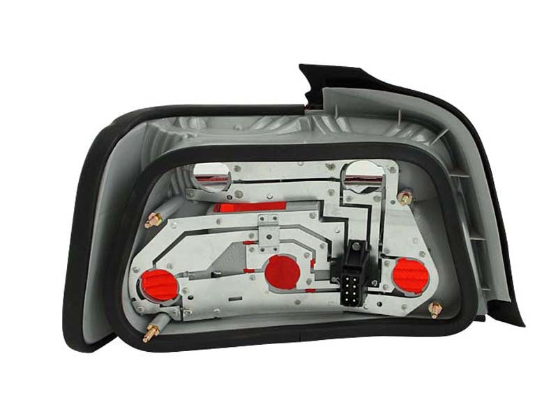 ANZO USA Bmw 3 Series E36 4dr Taillights Red/Clear; 1992-1998 - eliteracefab.com