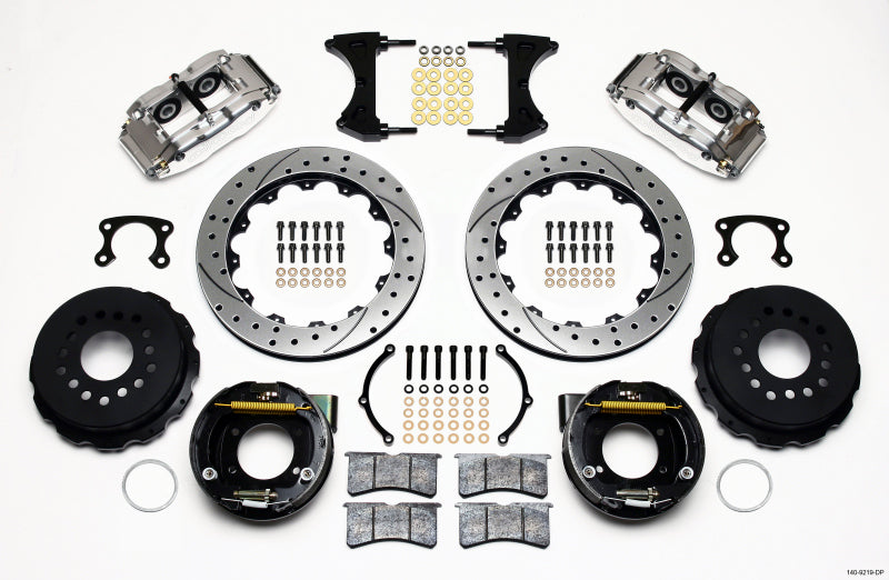 Wilwood Narrow Superlite 4R Rear P-Brk Kit 12.88in Drill Polish Big Ford New Style 2.50in Offset Wilwood