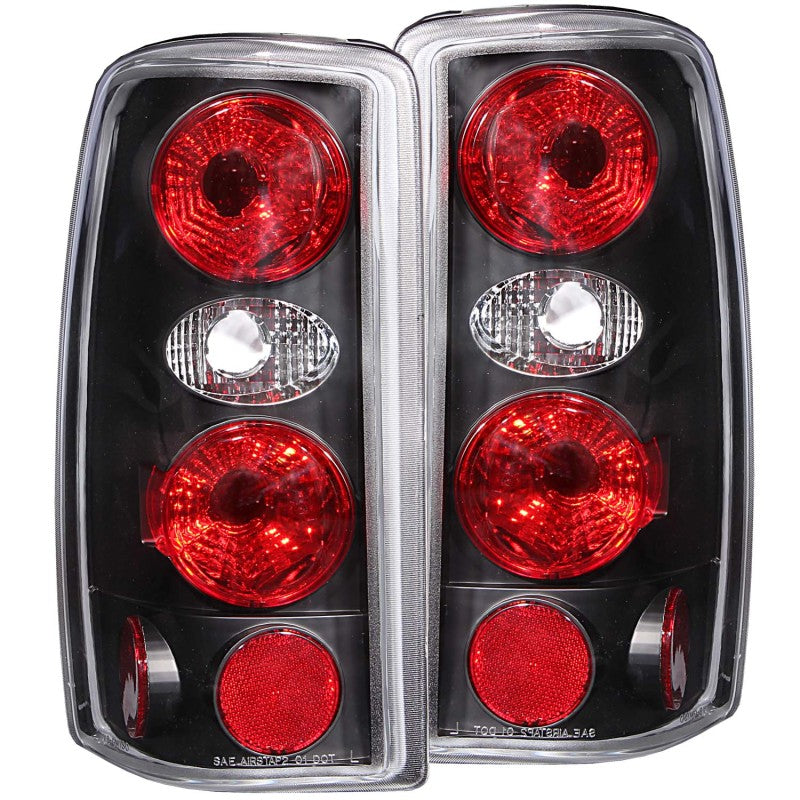 ANZO USA Chevrolet Suburban Taillights Black; 2000-2006 - eliteracefab.com