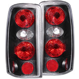 ANZO USA Chevrolet Suburban Taillights Black; 2000-2006