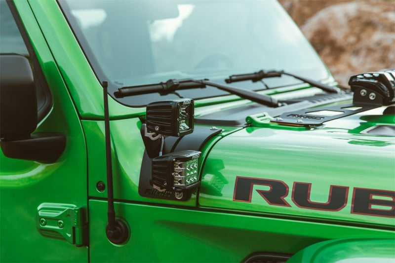 Rigid Industries 2018 Jeep JL - Cowl Mount Short Extension Arm Kit - eliteracefab.com