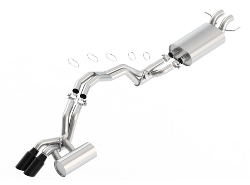 Borla 2018 Lincoln Navigator 3.5L A/T 2WD/4WD Touring 2.5in Catback Exhaust w/Black Chrome Tips - eliteracefab.com