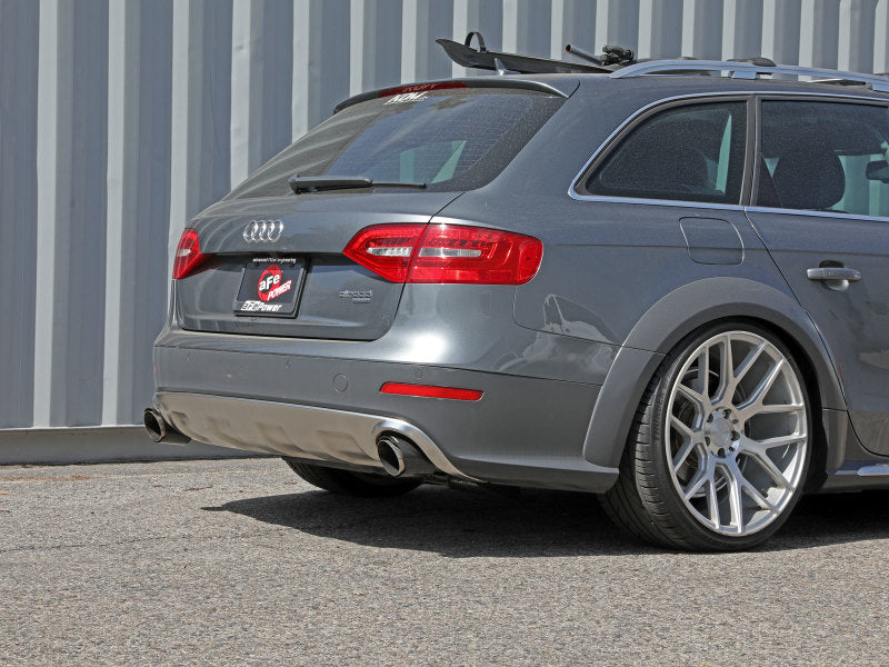 afe MACH Force-Xp 13-16 Audi Allroad L4 SS Axle-Back Exhaust w/ Carbon Tips aFe