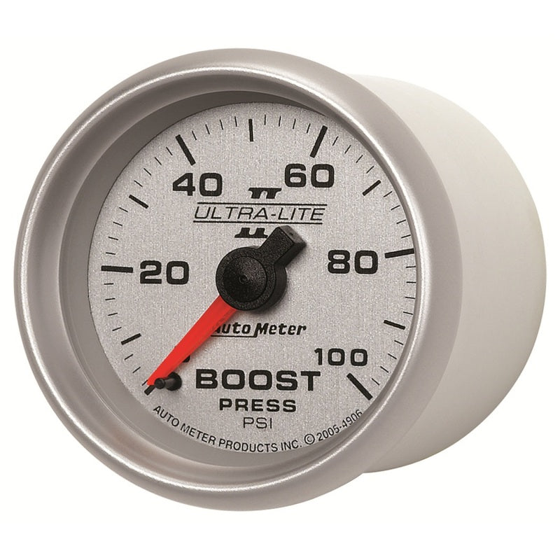 Autometer Ultra-Lite II 52mm 0-100 PSI Mechanical Boost Gauge 4906