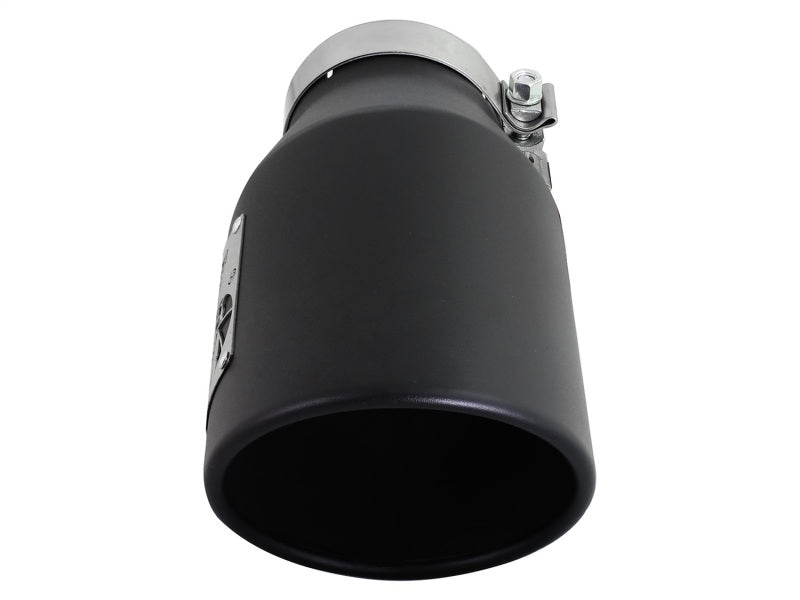 aFe Diesel Exhaust Tip Bolt On Black 4in Inlex x 6in Outlet x 12in - eliteracefab.com