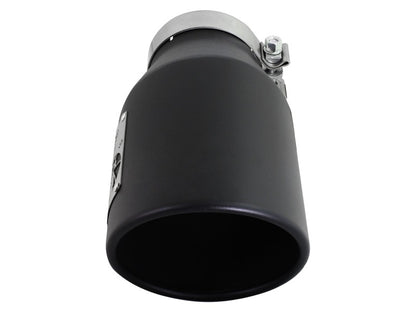 aFe Diesel Exhaust Tip Bolt On Black 4in Inlex x 6in Outlet x 12in - eliteracefab.com