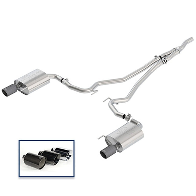 Ford Racing 2018 Mustang 2.3L Ecoboost Cat-Back Touring Exhaust System w/Carbon Fiber Tips Ford Racing