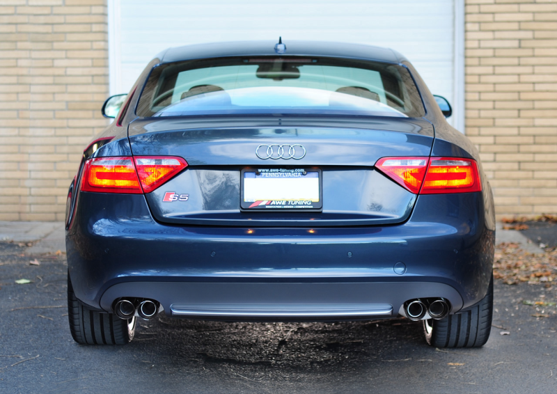 AWE Tuning Audi B8 S5 4.2L Touring Edition Exhaust System - Diamond Black Tips AWE Tuning