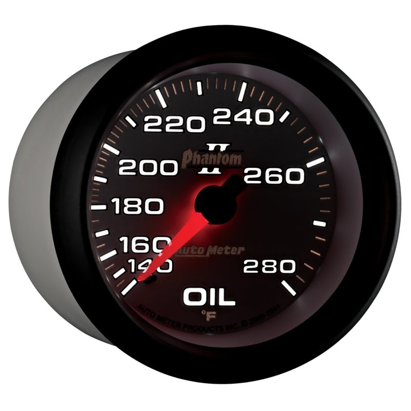 AutoMeter Gauge Oil Temp 2-5/8in. 140-280 Deg. F Mechanical Phantom II 7841
