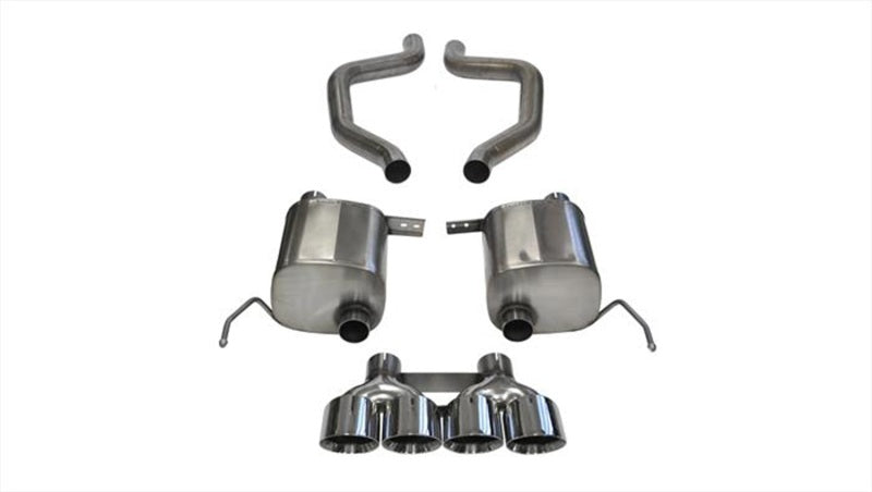 Corsa 15+ Chevy Corvette Z06 (Grand Sport M/T Only) 3in Axle Back Xtreme Exhaust Pol Quad 4.5in Tip - eliteracefab.com