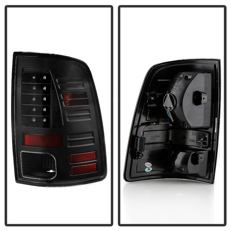 Spyder 13-18 Dodge Ram 2500/3500 LED Tail Lights LED Model Only - All Black (ALT-YD-DRAM13-LED-BKV2) - eliteracefab.com