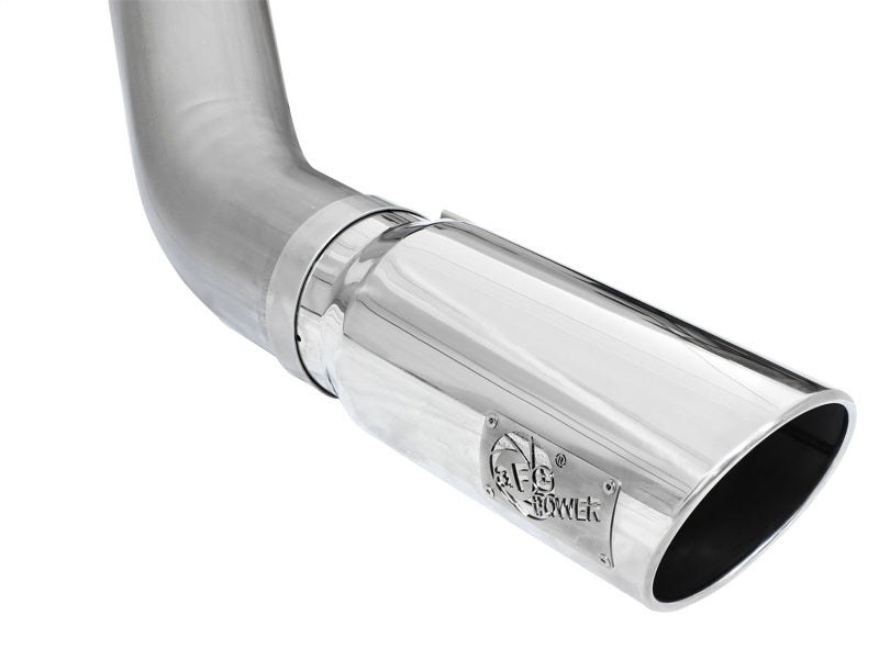 aFe MACHForce XP Exhaust Large Bore 5in DPF-Back SS 13-15 Dodge Trucks L6-6.7L (td) *Polish Tip - eliteracefab.com