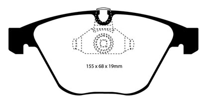 EBC 08-10 BMW M3 4.0 (E90) Yellowstuff Front Brake Pads - eliteracefab.com