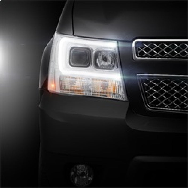 Spyder 07-14 Chevy Suburban/1500/2500/Tahoe V2 Projector Headlights Chrome PRO-YD-CSUB07V2-DRL-C - eliteracefab.com