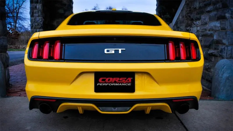 Corsa 2015 Ford Mustang GT 5.0 3in Axle Back Exhaust, Black Dual 4.5in Tip *Sport* - eliteracefab.com