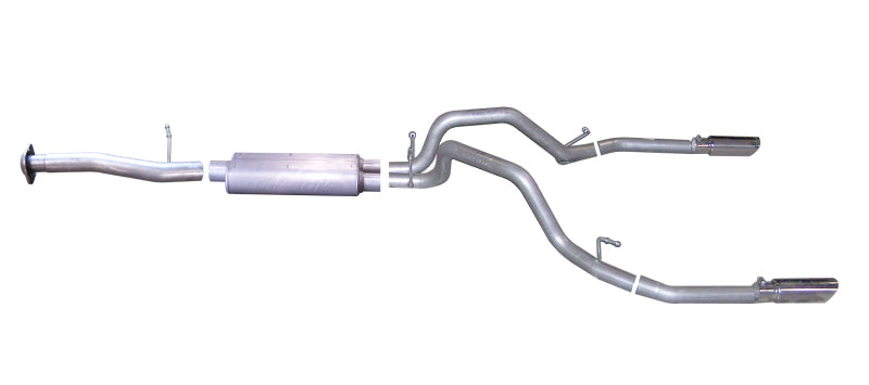 Gibson 07-09 Chevrolet Silverado 1500 LT 4.8L 2.5in Cat-Back Dual Split Exhaust - Stainless Gibson