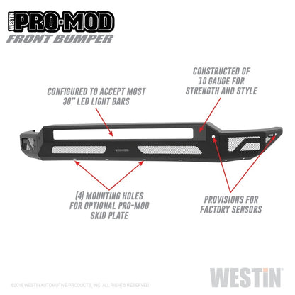 Westin 2020 Chevrolet Silverado 2500/3500 Pro-Mod Front Bumper - eliteracefab.com