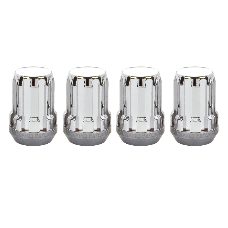 McGard SplineDrive Lug Nut (Cone Seat) M12X1.5 / 1.24in. Length (4-Pack) - Chrome (Req. Tool) - eliteracefab.com